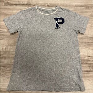Polo by Ralph Lauren Grey Short-Sleeve Crewneck Tee with Navy 'P' Logo Boy Size